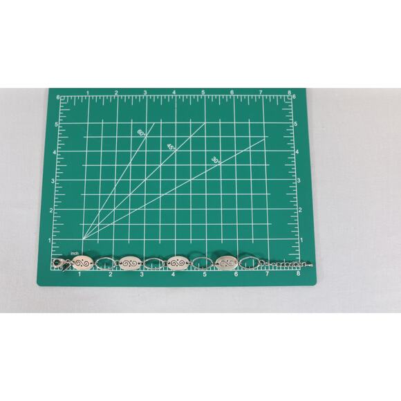 Alexa's Angels Dream Bracelet Silver Tone Oval Open Links And Engraved Plates - Picture 7 of 7